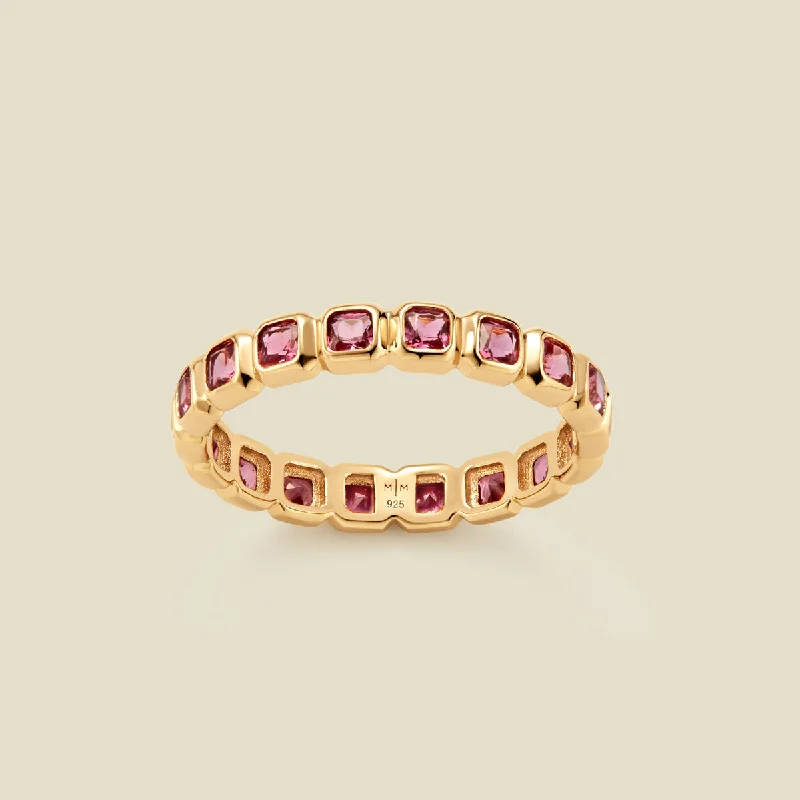 Ladies family rings-October Birthstone Eternity Ring