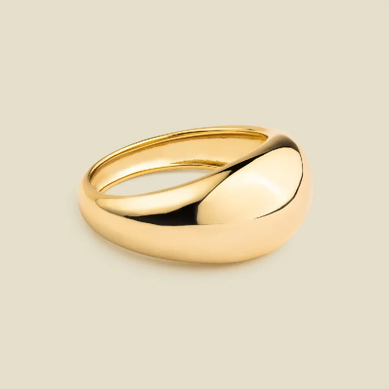 Ladies gold solitaire rings-Gloss Ring | Final Sale