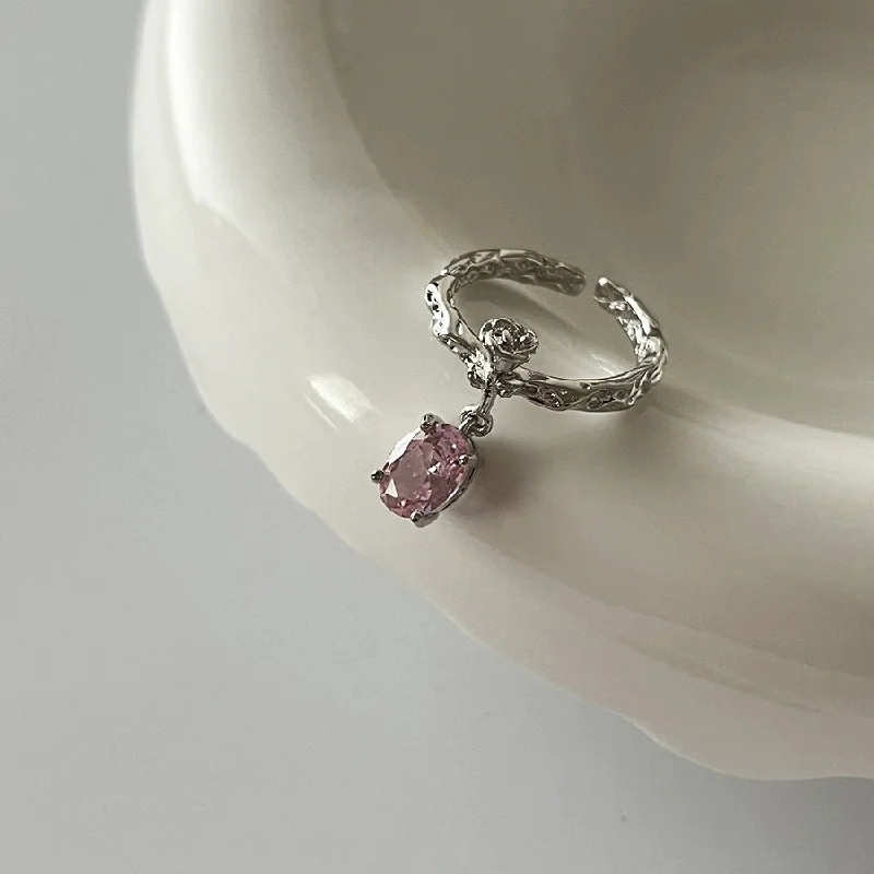 4# Pink Zircon Ring J0433b