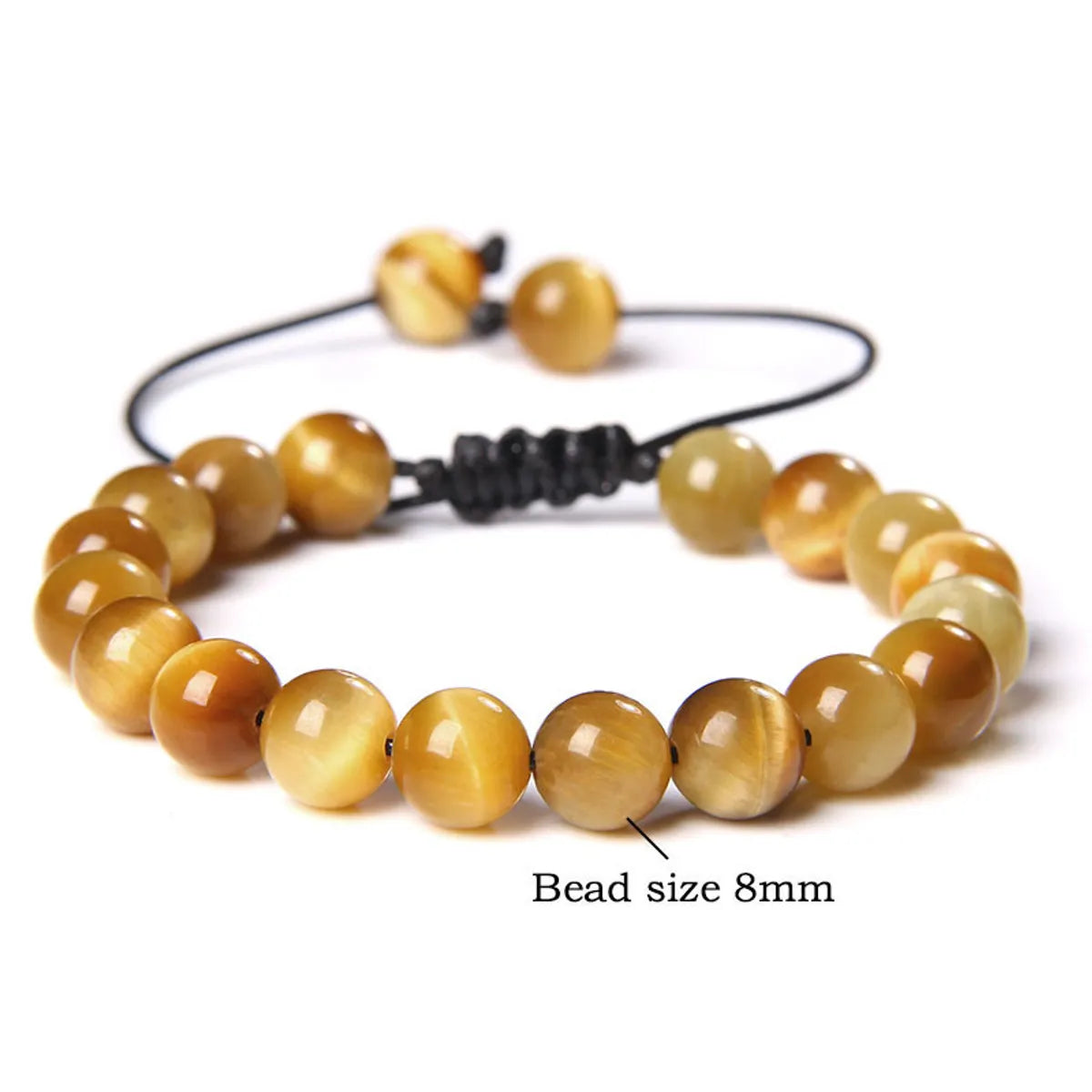 Ladies gold bracelets-1 Piece Fashion Gradient Color Tiger Eye Beaded Bracelets