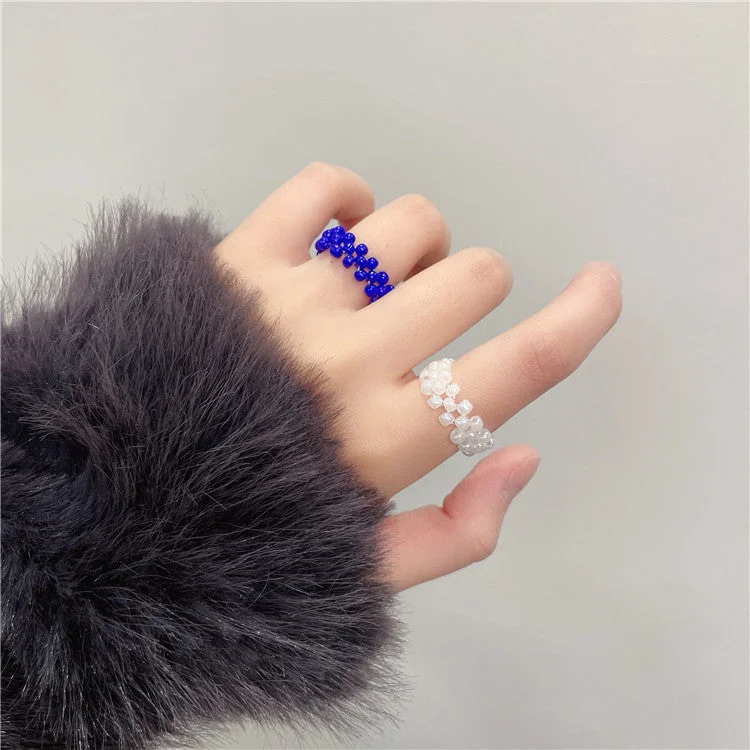 Korean Style Pearl White Bead Ring