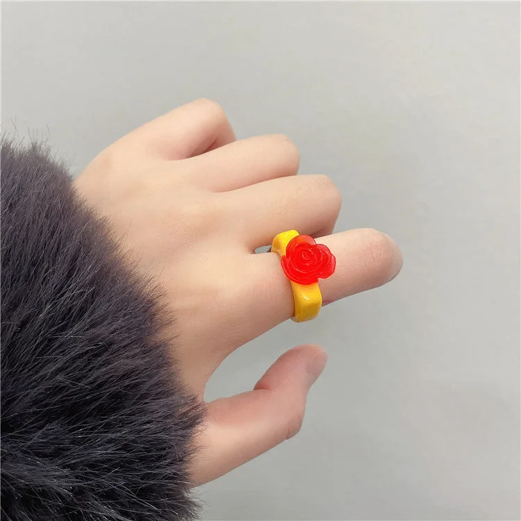 Yellow Ring + Red Rose