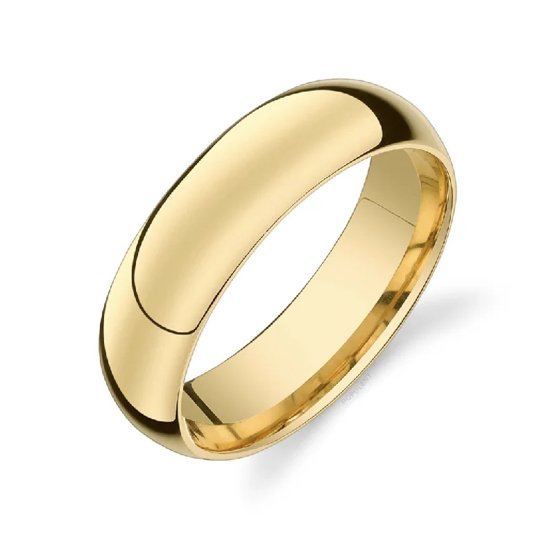 Ladies adjustable rings-Gold Dome Band Ring