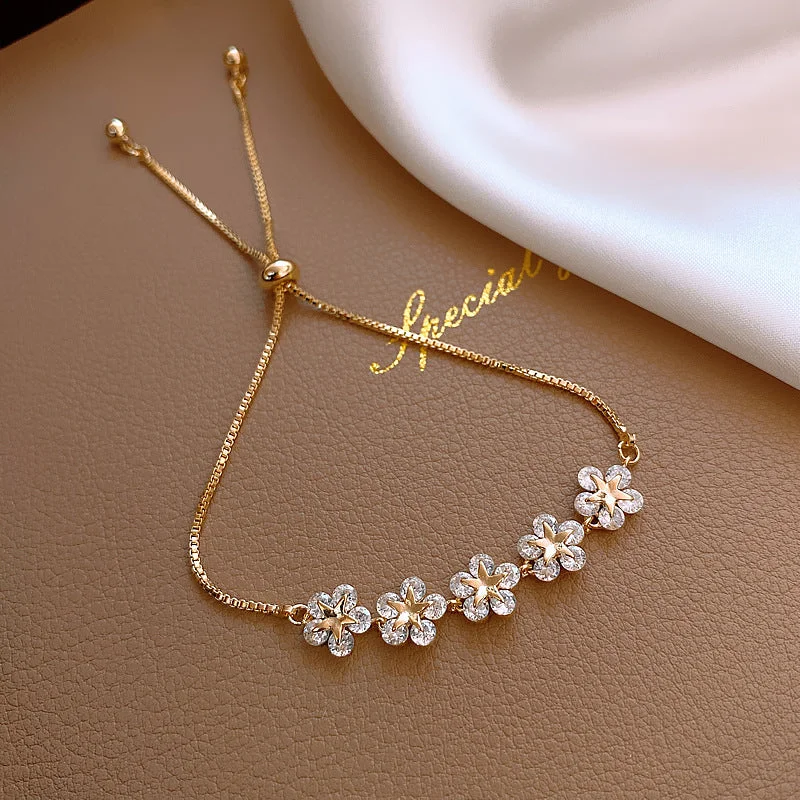 13# Real Gold Plating Five Petal Flower.