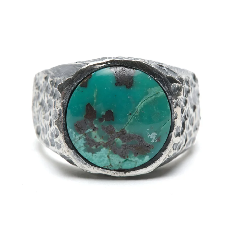 Ladies round gemstone rings-Deep Sea Ring