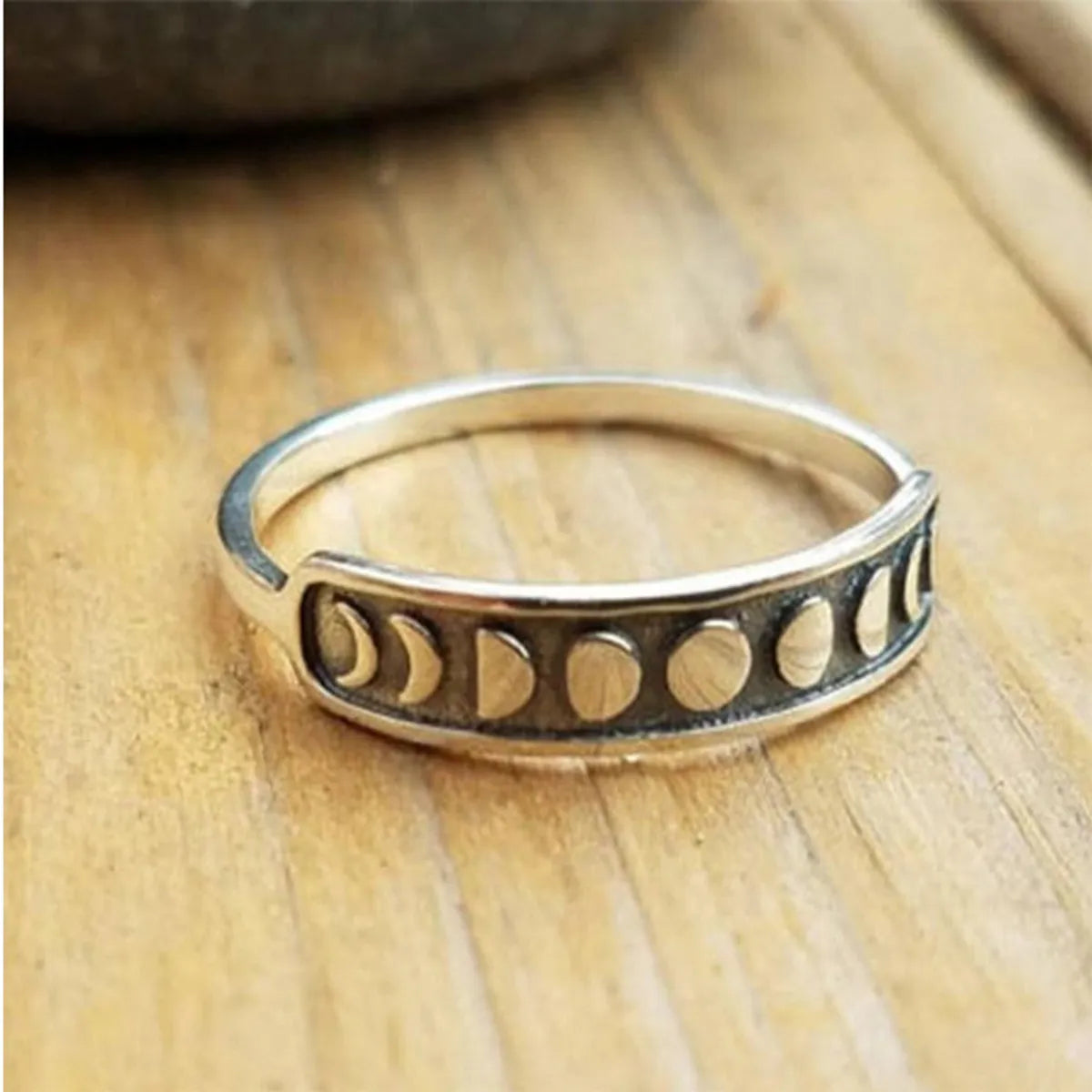 Ladies sterling silver rings-Simple Style Moon Alloy Wholesale Rings