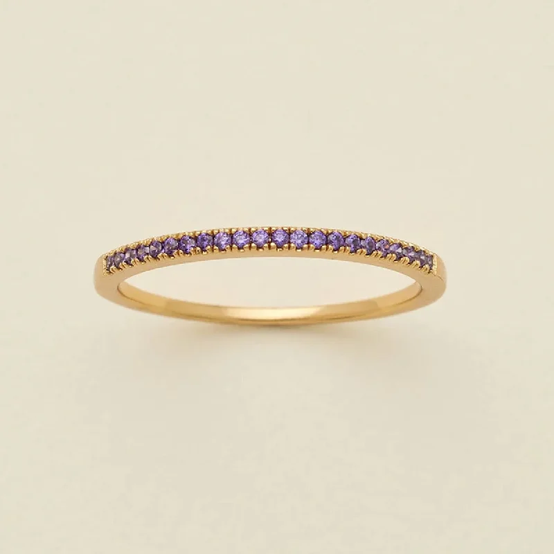 Ladies infinity rings-February Birthstone Stacking Ring