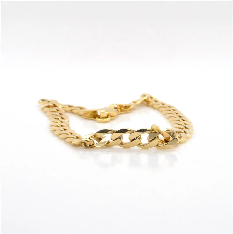 Ladies gold-plated bracelets-14 Karat Yellow Gold Curb Link Bracelet