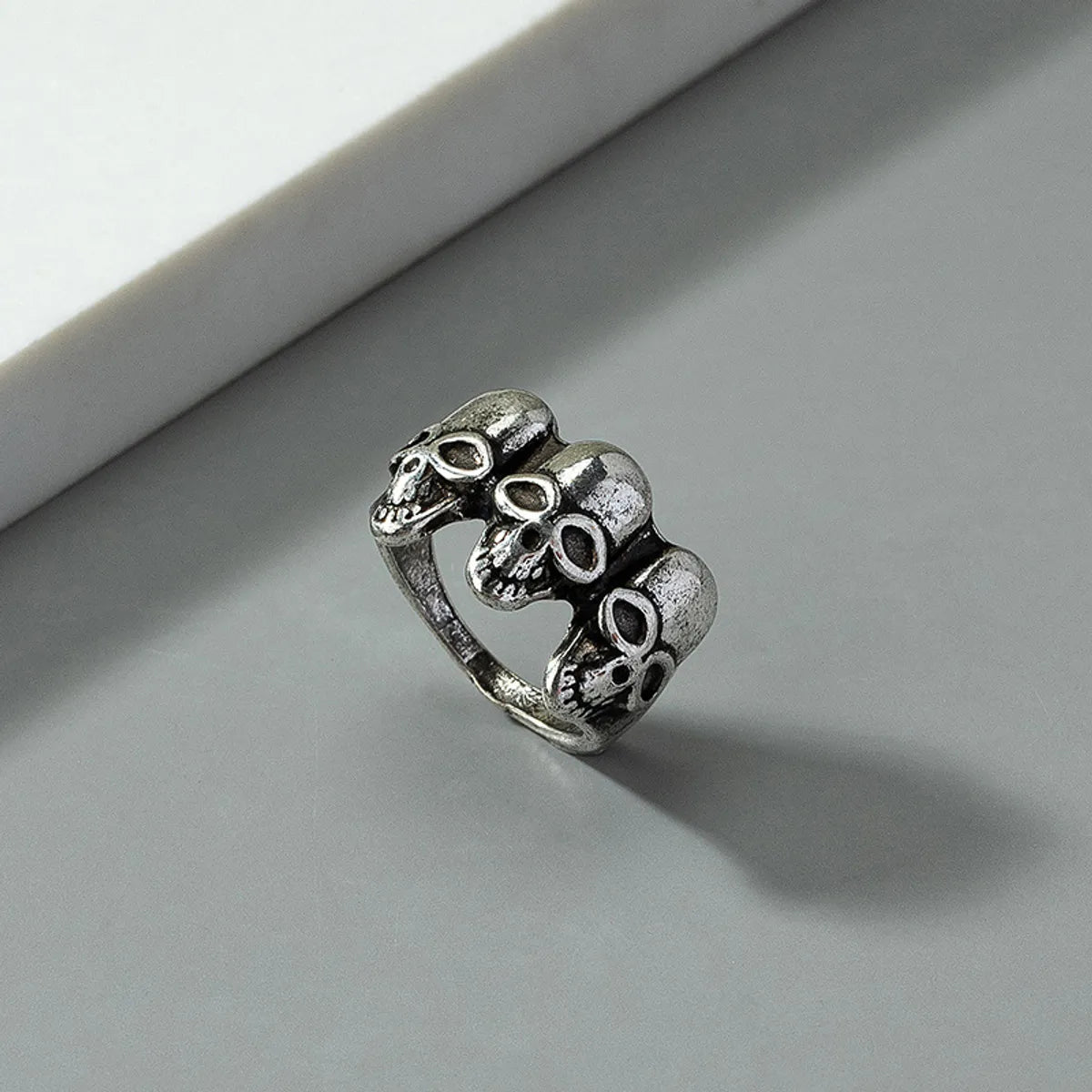 Ladies round-cut rings-Hip-hop Skull Alloy Plating Unisex Rings