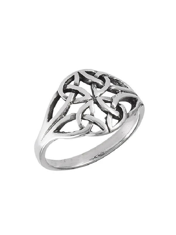 Ladies large diamond engagement rings-Celtic Knot Ring