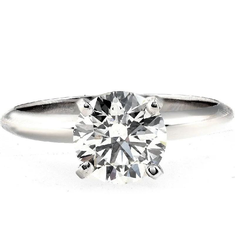 Ladies engagement rings with a classic look-1.55CT Lab Grown Diamond Platinum Solitaire IGI Certified Engagement Ring