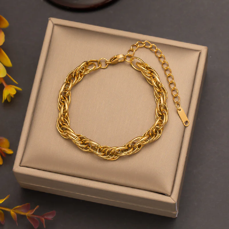 [Sle2055] Hemp Flowers Chain Gold