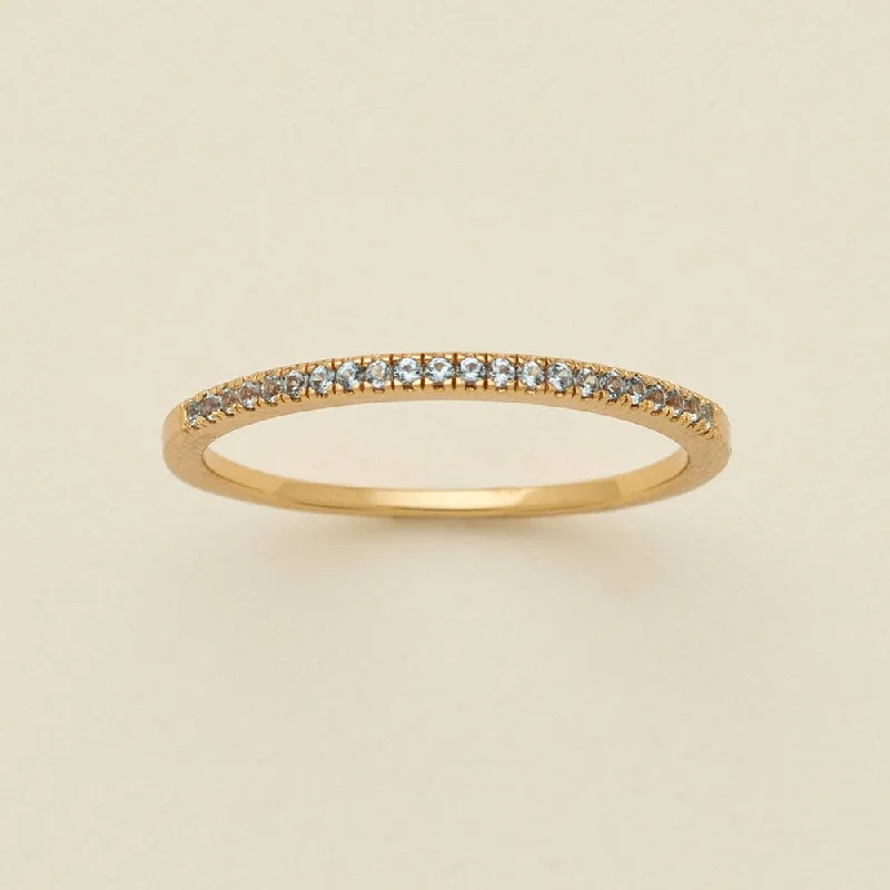 Ladies classic rings-March Birthstone Stacking Ring