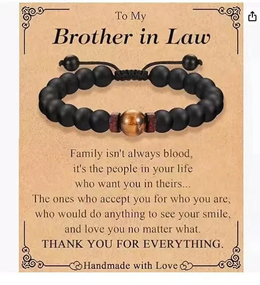 Tiger Eye Bracelet Brother Card