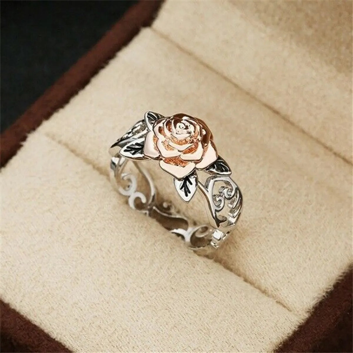 Ladies silver rings-1 Piece Fashion Flower Alloy Plating Women's Rings