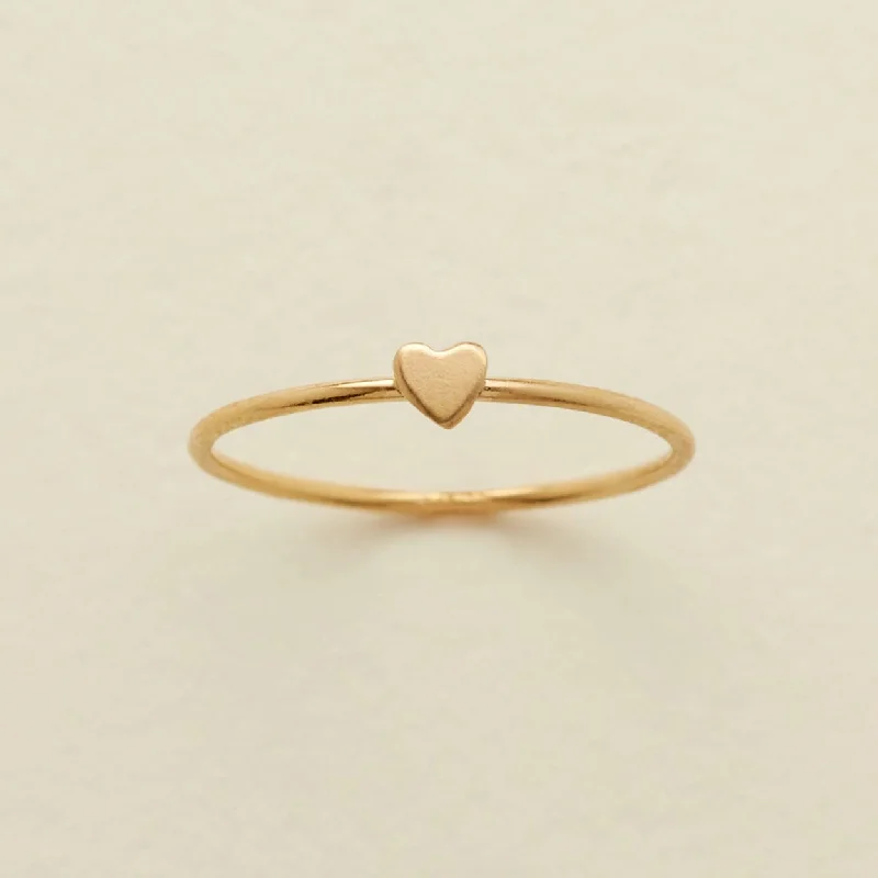 Ladies fancy rings-Heart Stacking Ring