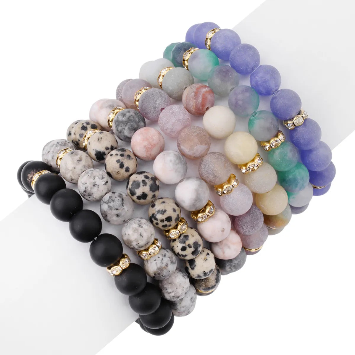 Ladies diamond bracelets-Fashion Ball Agate Bracelets