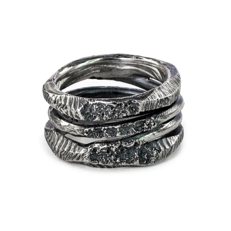 Ladies large stone rings-Rustic Halo Ring