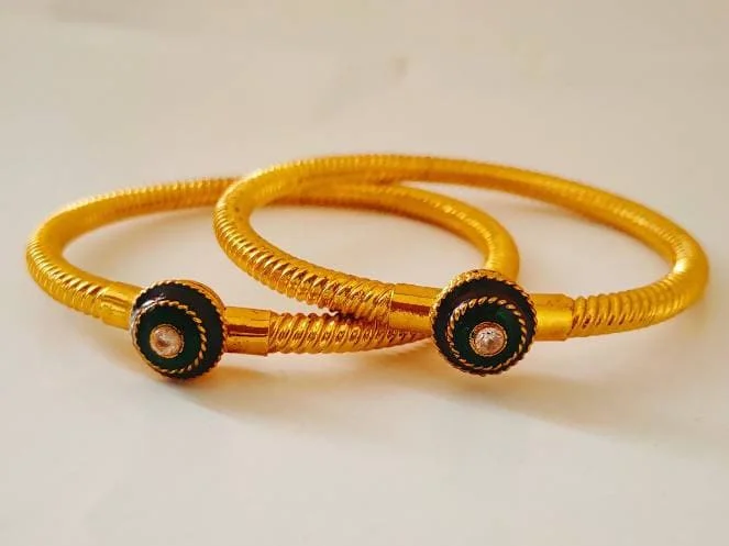 Ladies wrap bracelets-Gold Color Bangles of size 2’6