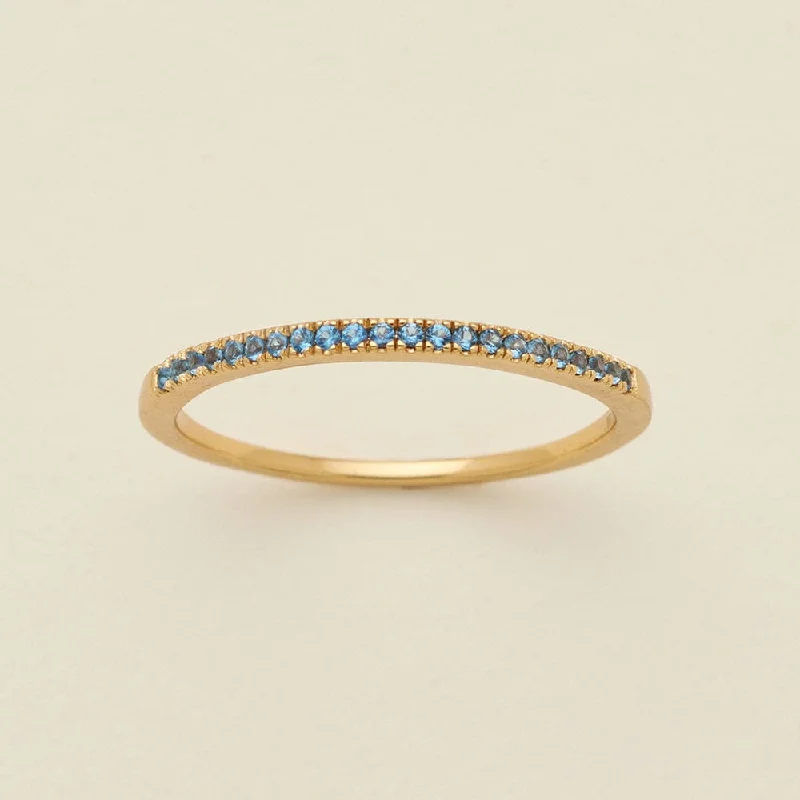 Ladies wedding rings with diamonds-December Birthstone Stacking Ring