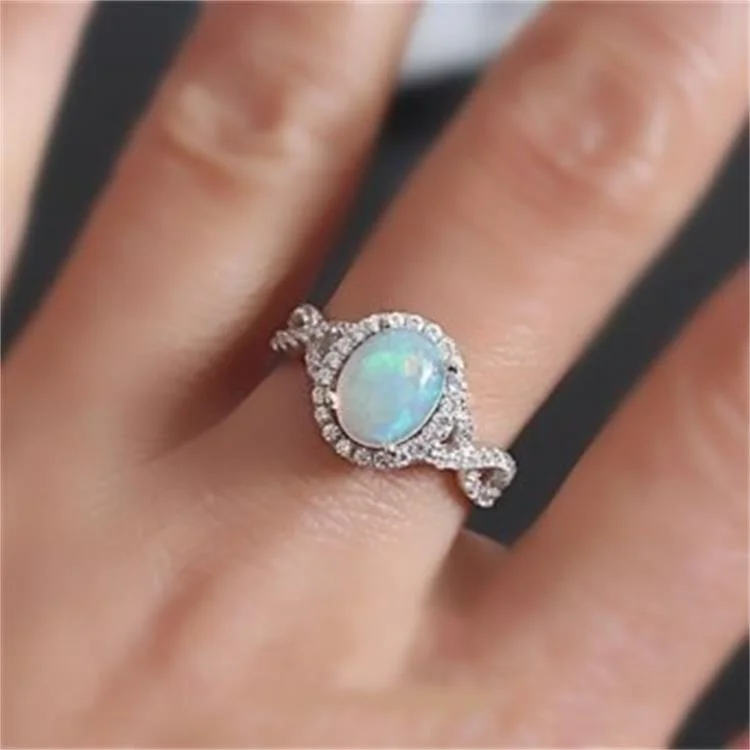 Ladies multi-stone rings-1 Piece Fashion Oval Alloy Plating Inlay Artificial Gemstones Zircon Women's Rings