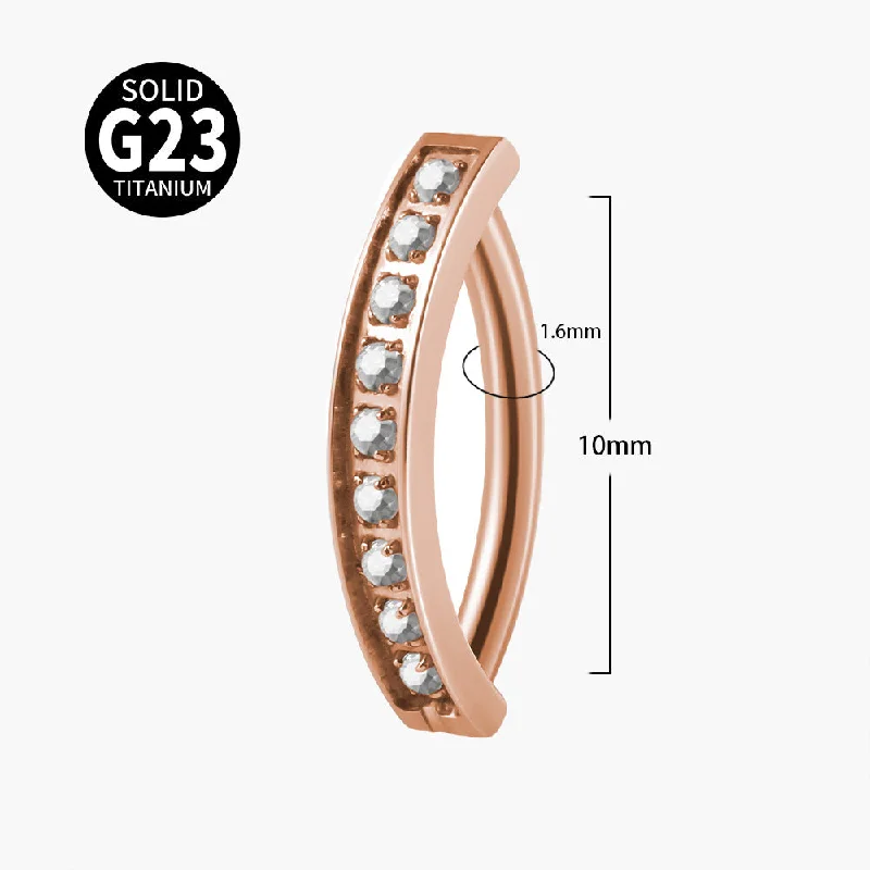 Rose Gold White Diamond-1.6x10mm