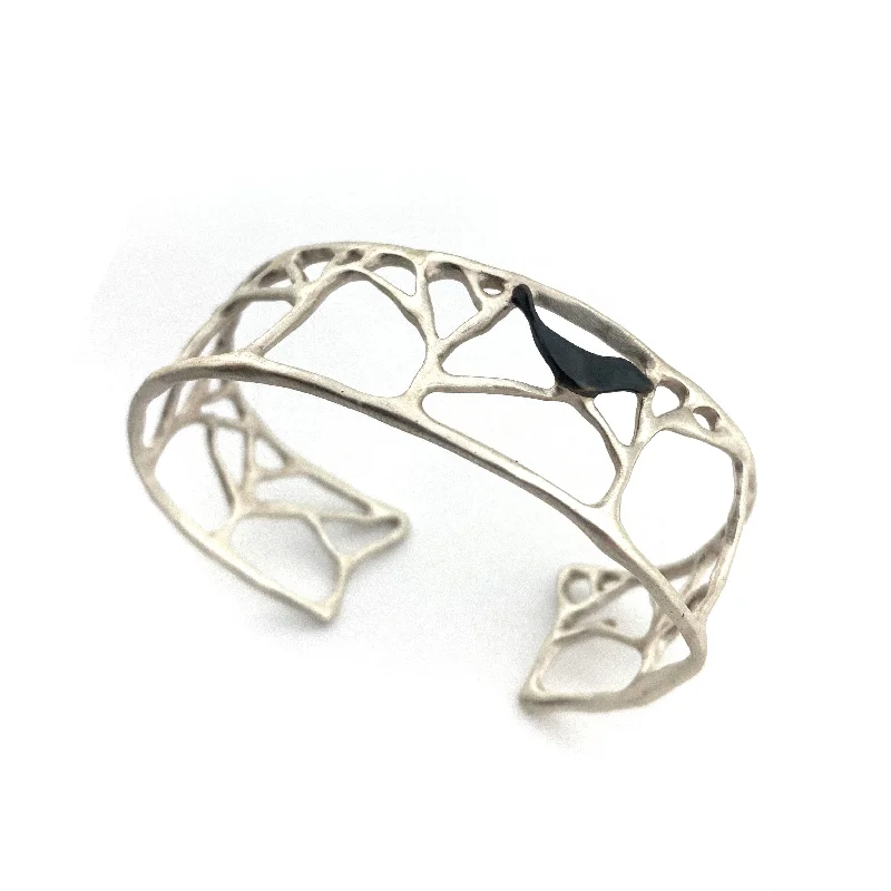 Ladies vintage bangles-Sterling Silver Bird Bracelet