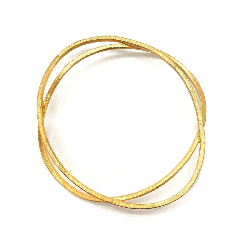 Ladies gold-plated bracelets-Golden Orbital Bracelet