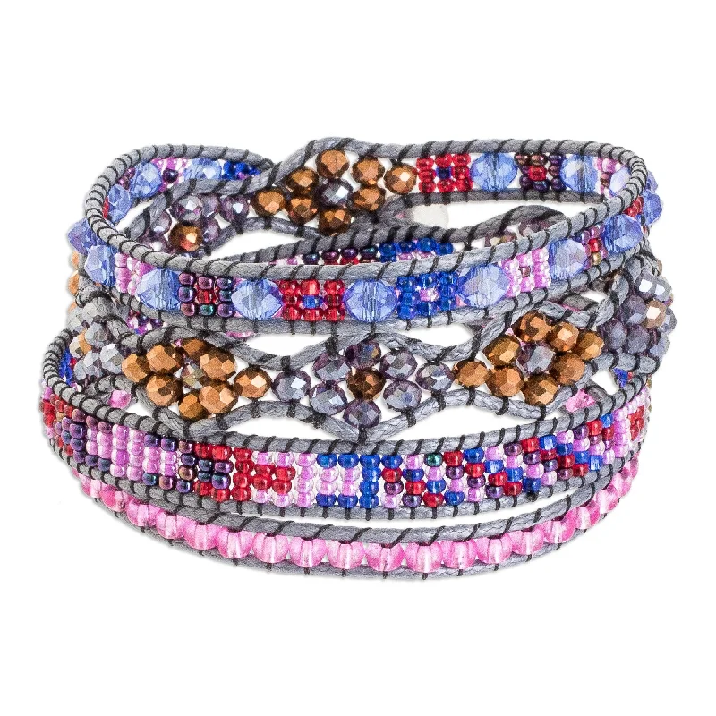 Ladies fashion leather bracelets-Novica Handmade Touch Of Tenderness Positive Energy Bracelet