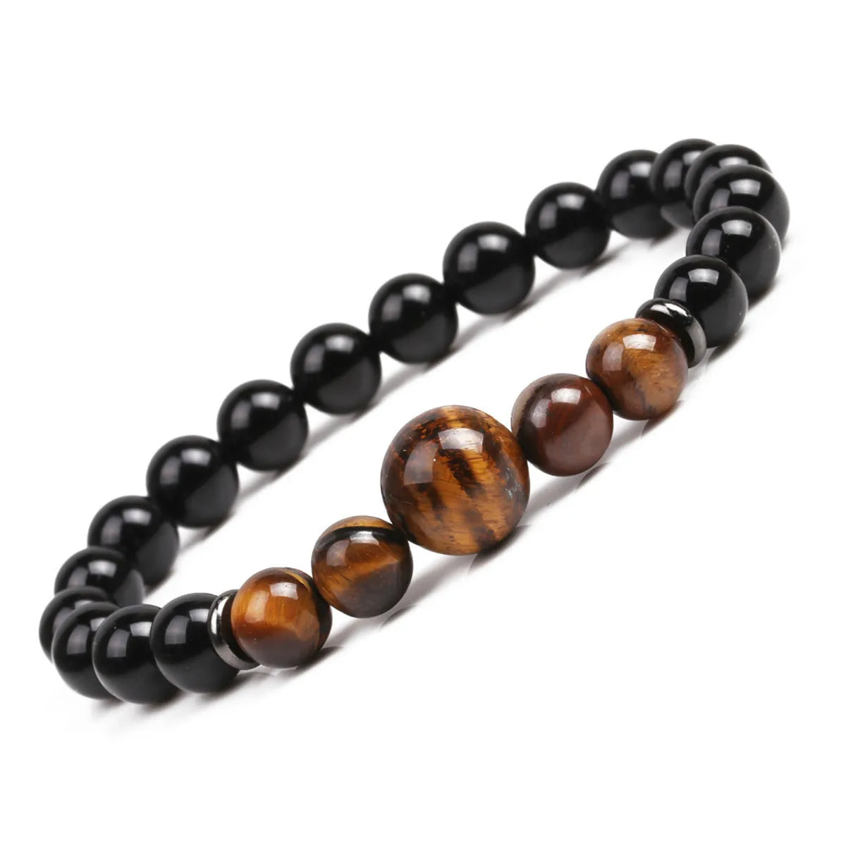 Ladies beaded bangles-Natural Stone Fashion Geometric Bracelet  (tiger Eye) Nhyl0147-tiger-eye