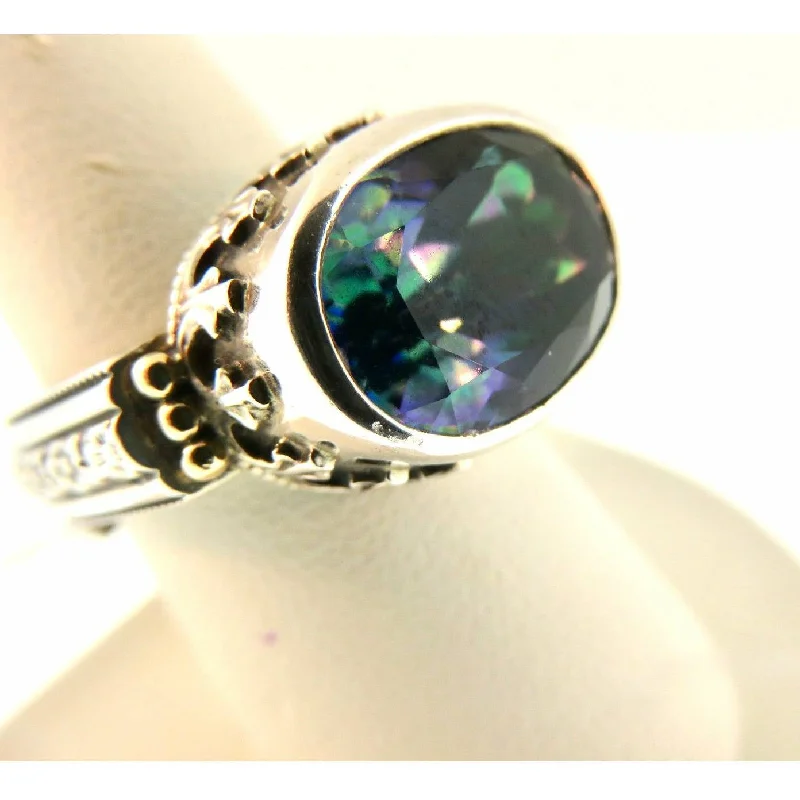 Ladies fancy rings-Reve Jewelry Rainbow Topaz Sterling Silver & 14kt Gold  Ring